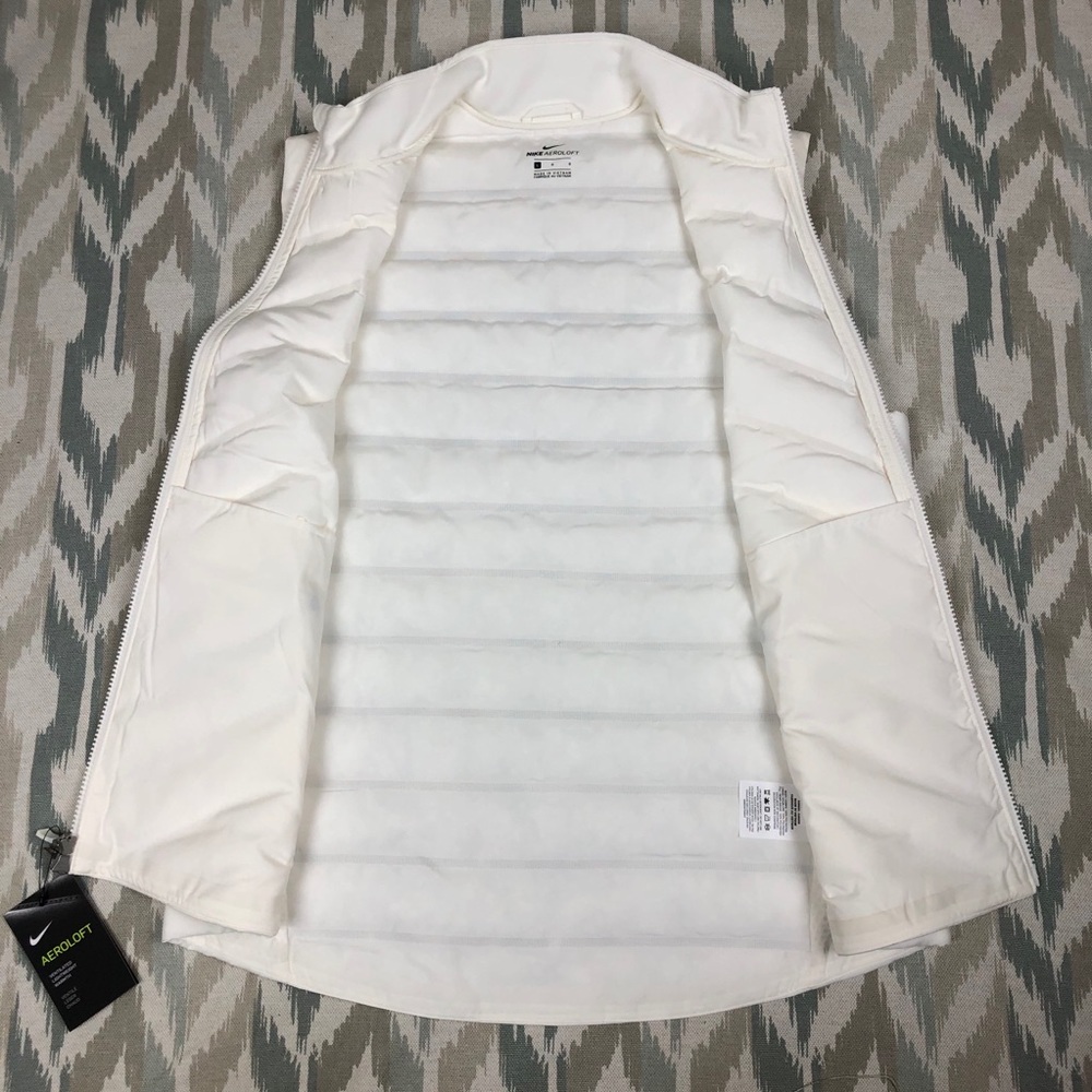 Nike Aeroloft Repel Golf Gilet Womens Full Zip Vest White Top Size L AV3706-133 - Picture 4 of 11
